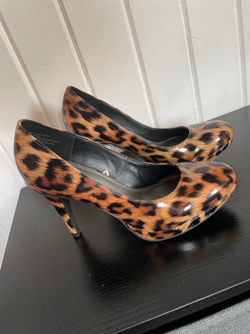 Worthington Leopard Print Patent High Heel Pumps - Brown/Black size 6 - Picture 1 of 6
